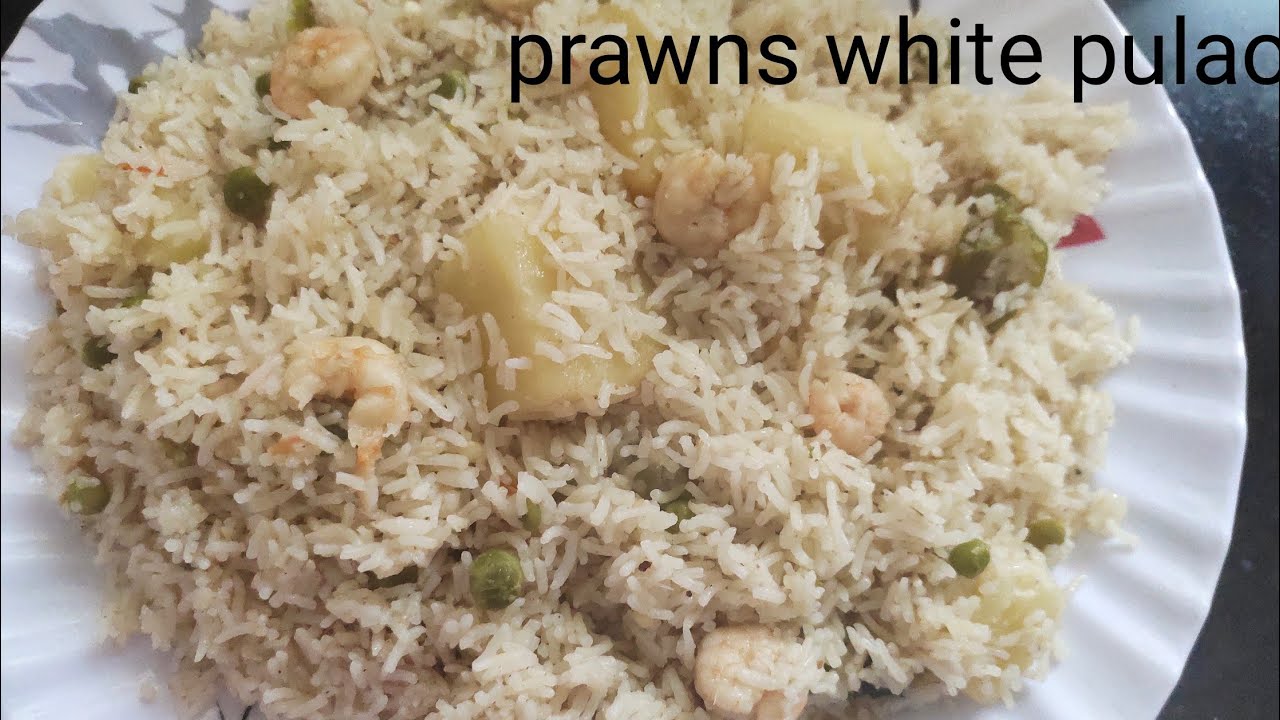 Simple and fast prawns pulao/jhinge ka white pulao...