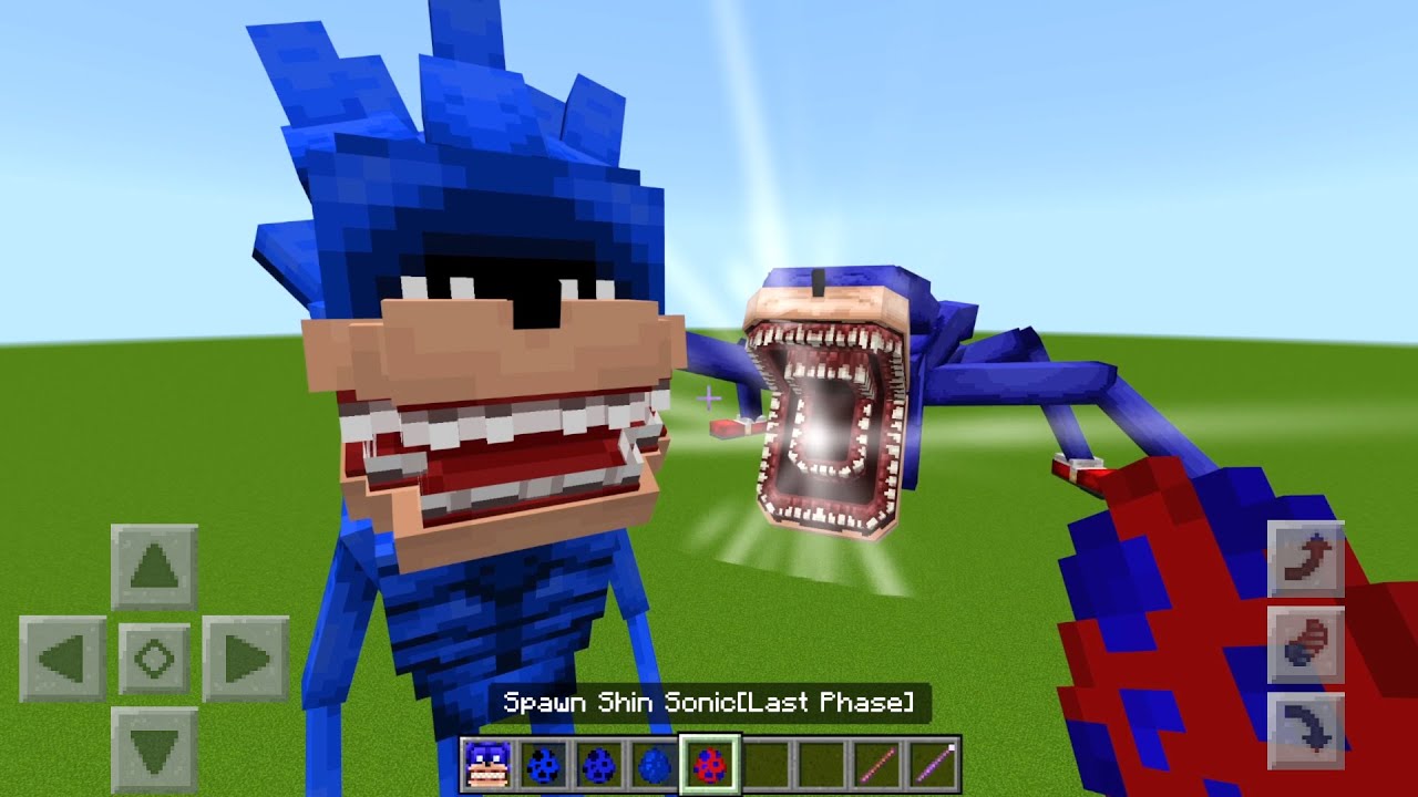 NEW Shin Sonic vs OLD Shin Sonic Mod ADDON UPDATE in MINECRAFT PE
