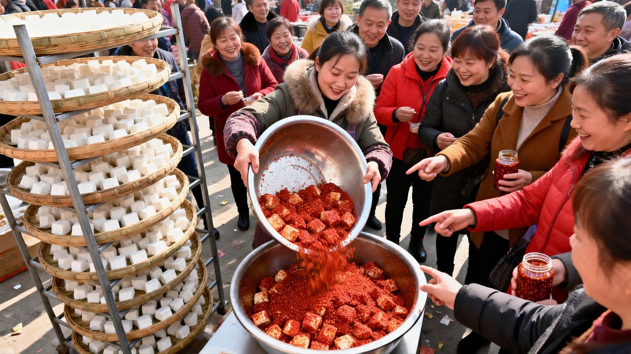 Hidden Local Market in Chengdu Countryside, China | Authentic Street Food & Market Life