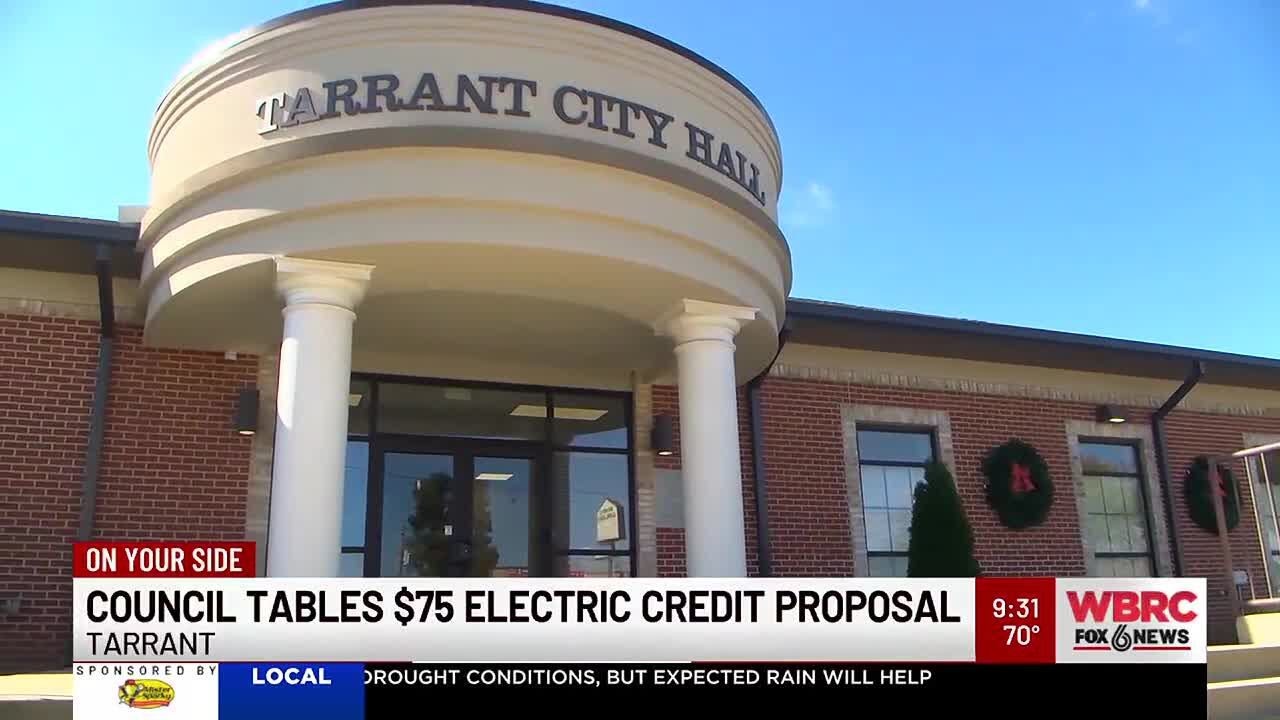 Tarrant City Council tables $75 electric credit proposal