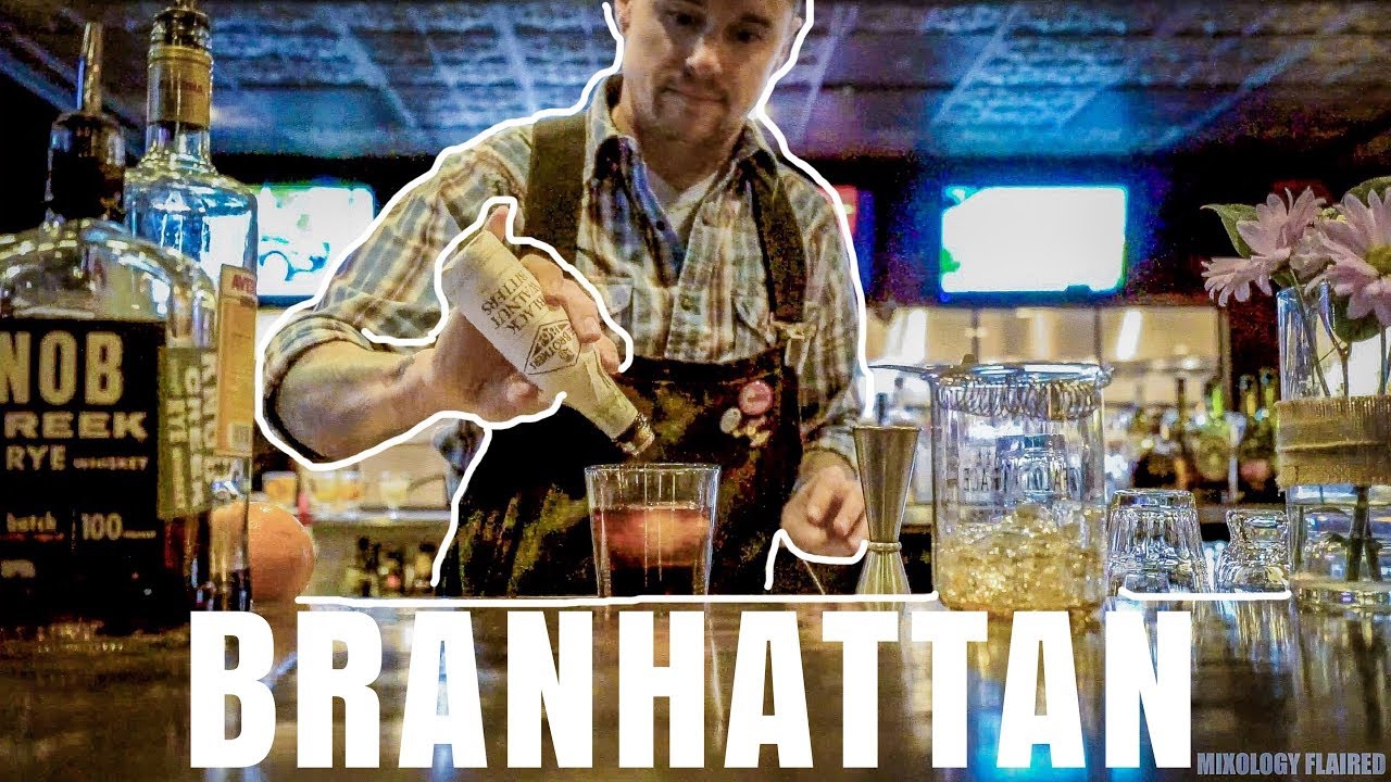 Manhattan Cocktail Recipe variation: BRANHATTAN COCKTAIL