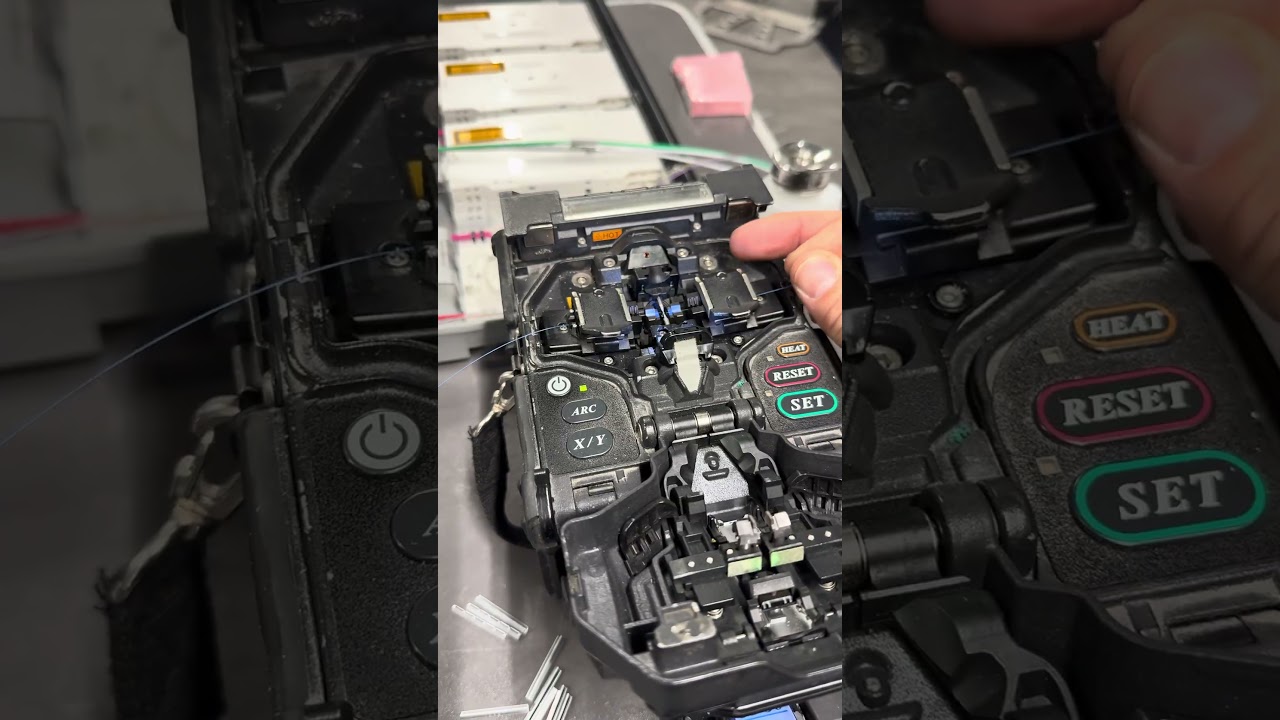 Fiber Optic - 288 splices in a TDE box#shorts