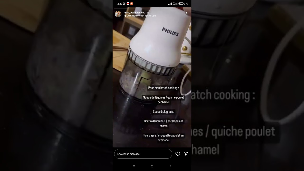 Stories ryma beautyaddict batch cooking menu de la semaine ريمة بيوتي اديكت