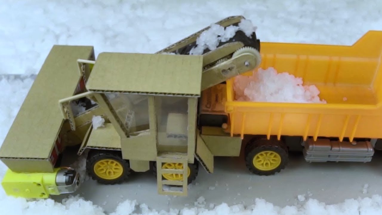 Как сделать RC снегоуборочную машину из картона