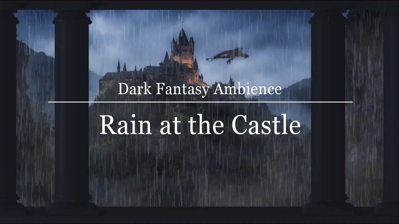 Heavy Rain & Thunder in a Gothic Castle (1 Hour ASMR)