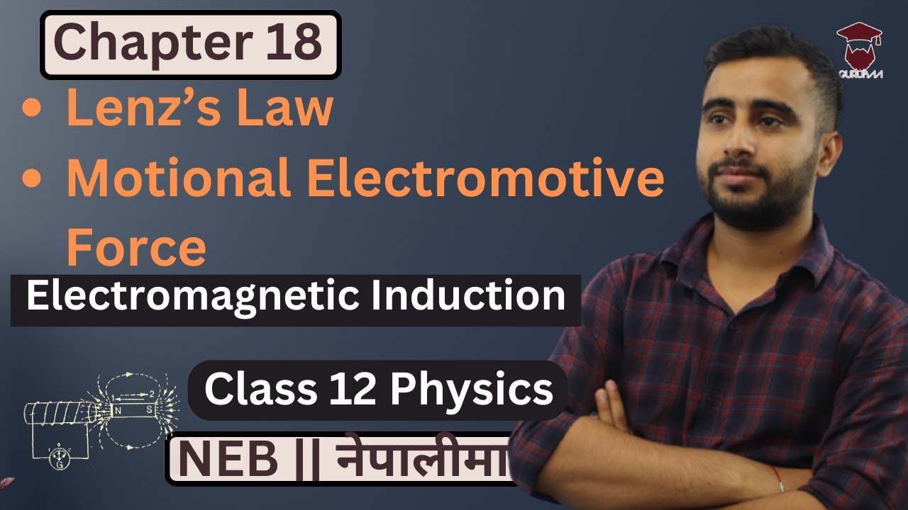Lenz's Law || Motional Electromotive Force | Class 12 Physics Chapter 18 | Electromagnetic Induction