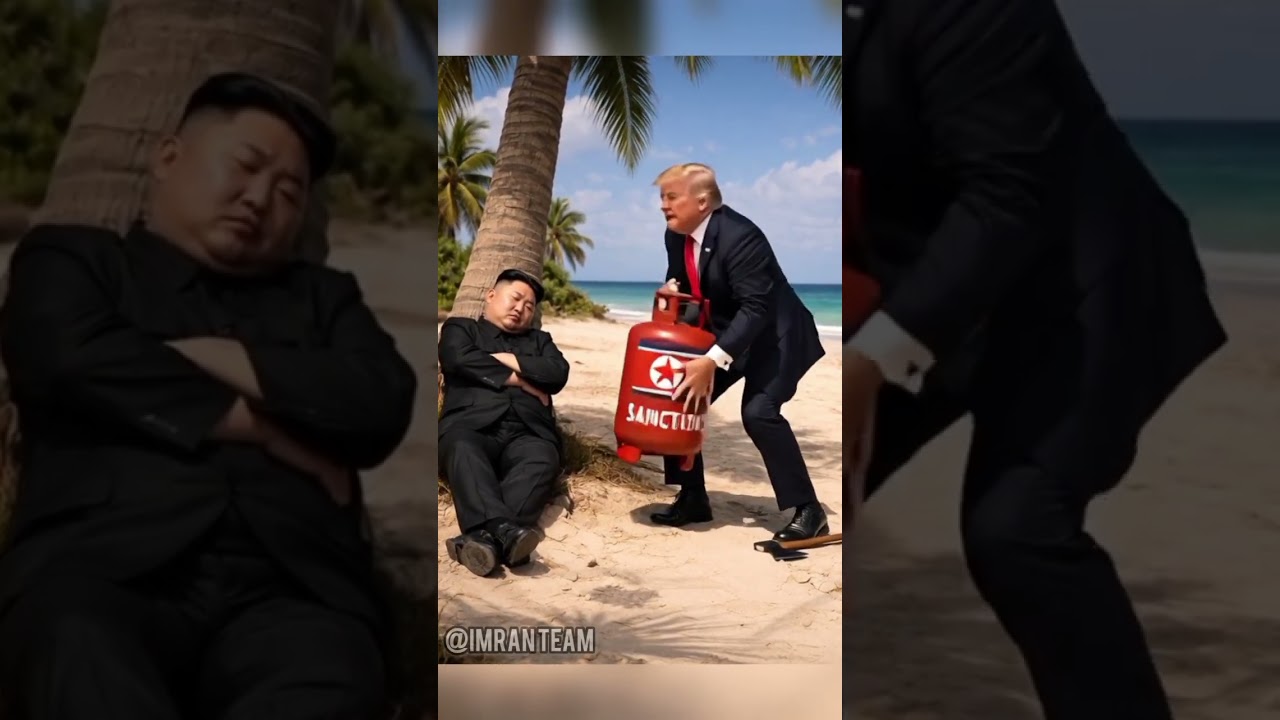 Trump Steals Kim Sanctions Cylinder 😂#trump #funny #viral