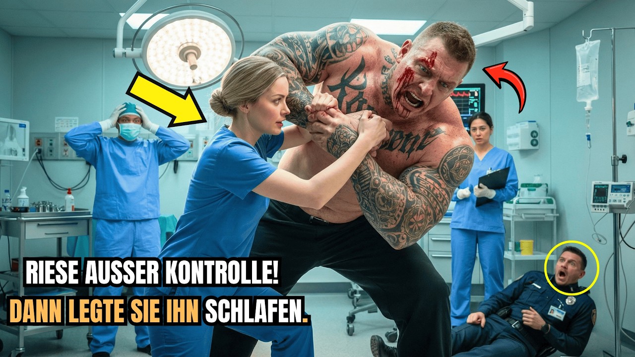 Ein Riese stürmte die Notaufnahme – bis eine junge Schwester ihn mit Militärtechnik stoppte.
