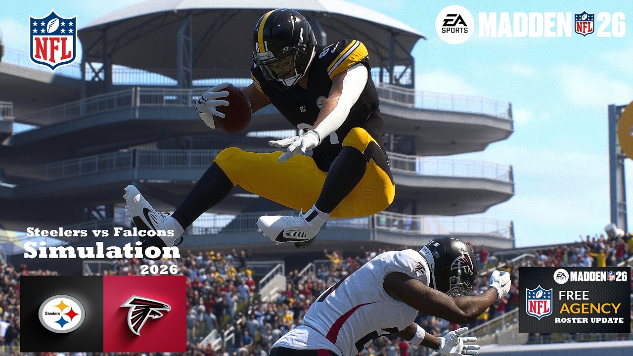 Madden 26 Michael Pittman Steelers vs Jahan Dotson Falcons Updated Roster Simulation 2026 Game Play