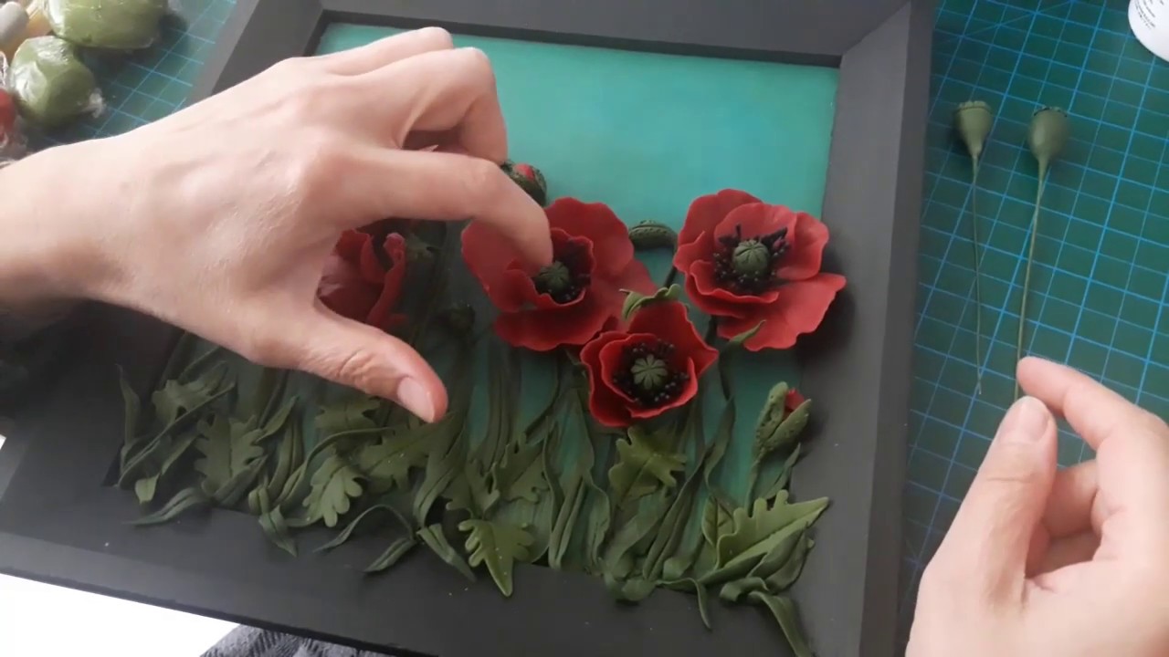 Soğuk Porselen Gelincik Yapımı - Cold Porcelain Poppy Flower Tutorial