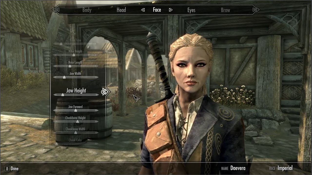 Skyrim Female Imperial Character Creation- NO MODs - PC