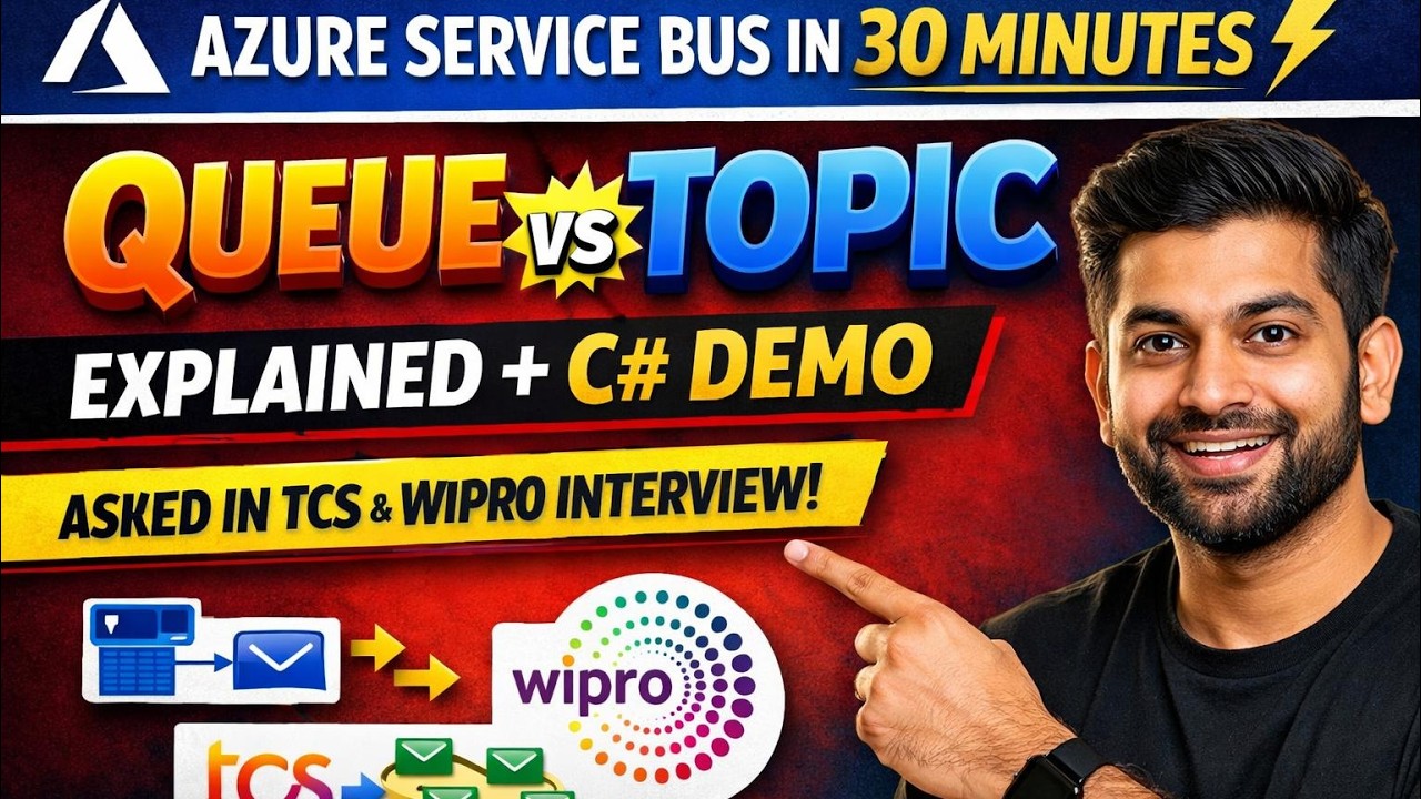Azure Service Bus in 30 Minutes | Queue vs Topic Explained + C# Demo | 2026