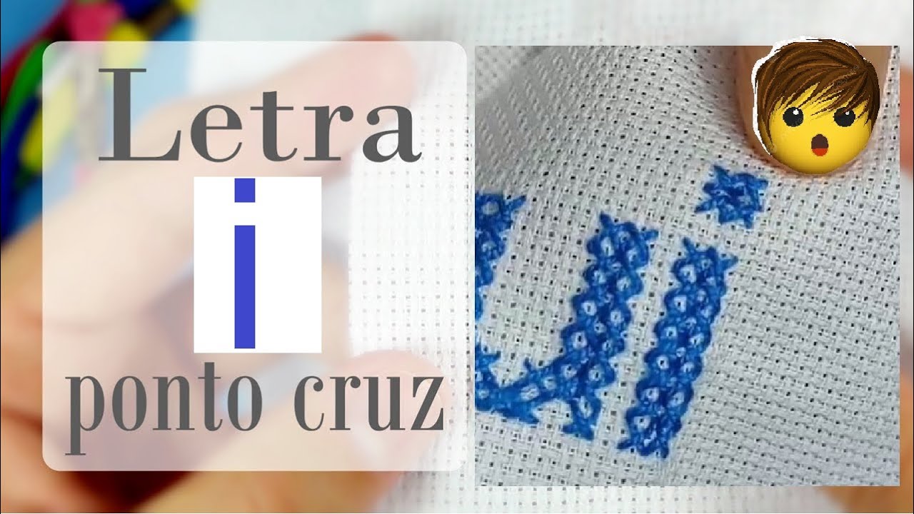 Como fazer a letra I em ponto cruz
