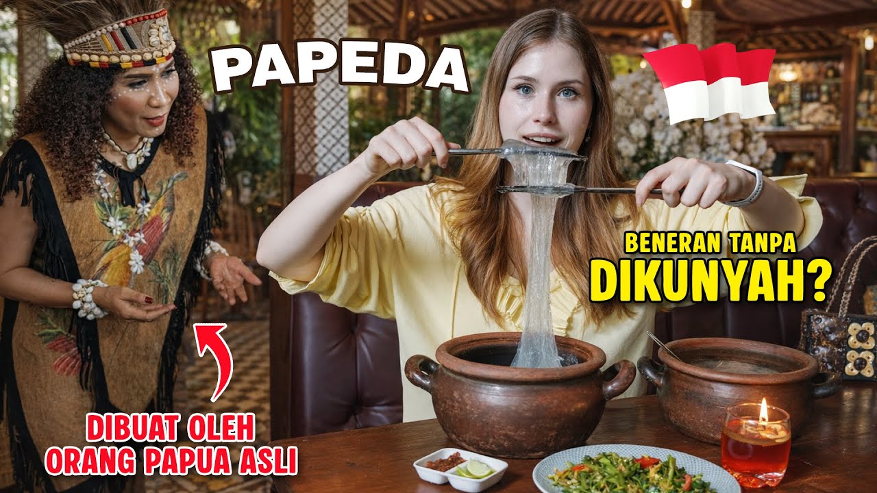 MAKANAN UNIK INI CUMA ADA DI INDONESIA 😱 PAPEDA LANGSUNG DARI PAPUA!