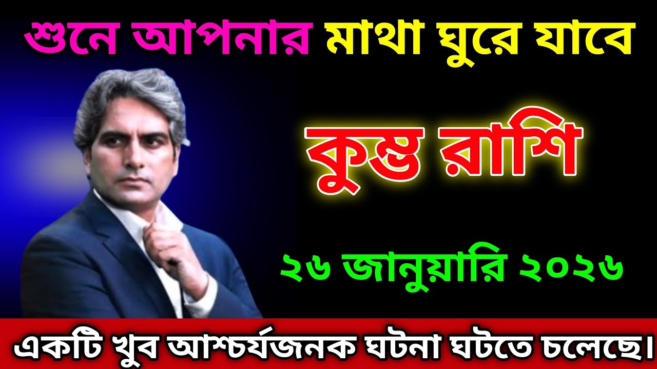 কুম্ভ রাশি ♒২৬শে জানুয়ারী আপনার মাথা ঘোরাবে, খুব আশ্চর্যজনক একটি ঘটনার কথা শুনলে আপনার মাথা ঘোরাবে।