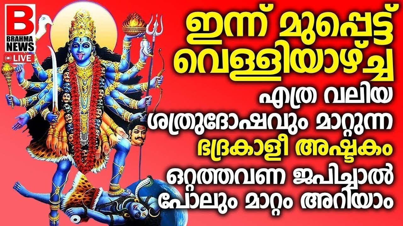 നേരത്തോട് നേരം മതി നിങ്ങളെ വിഷമിപ്പിക്കുന്ന പ്രശ്‌നത്തിന് പരിഹാരം..ഭദ്രകാളീ അഷ്ടകം..SREE BHADRAKALI.