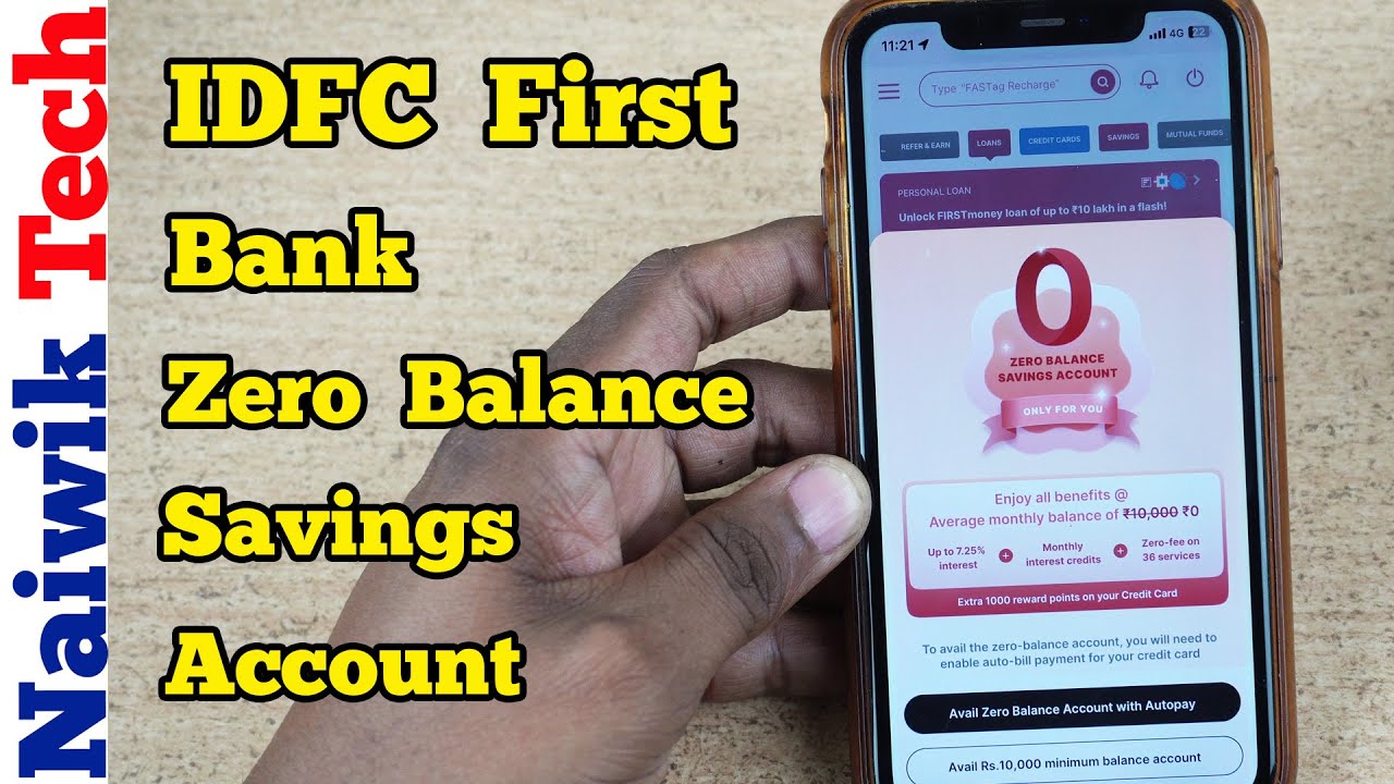 Как открыть сберегательный счет IDFC First Bank с нулевым балансом | Кредитная карта IDFC
