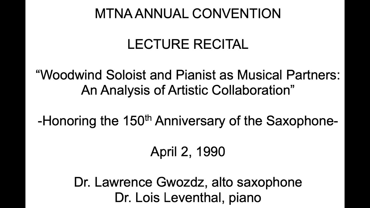 MTNA Lecture Recital (4/2/90)