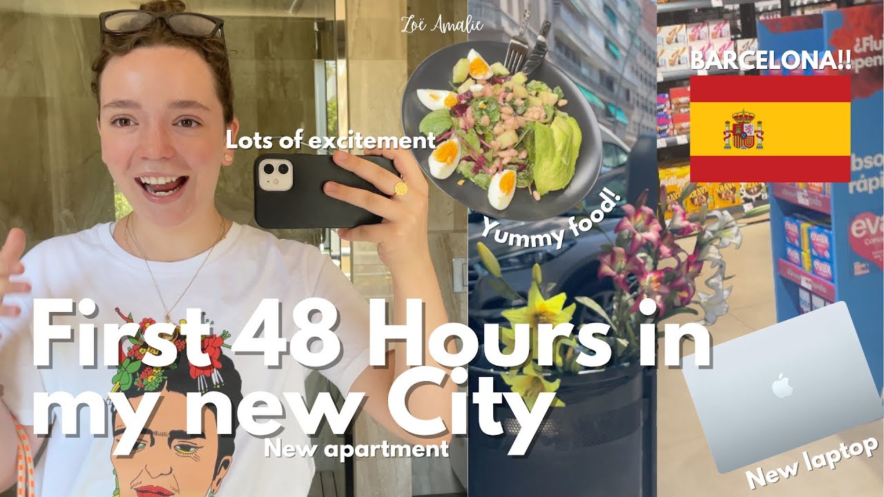 First 48 Hours in my new City! 🌞: Shopping, New Apartment, Summer, New Laptop, Salads, Yummy Food!