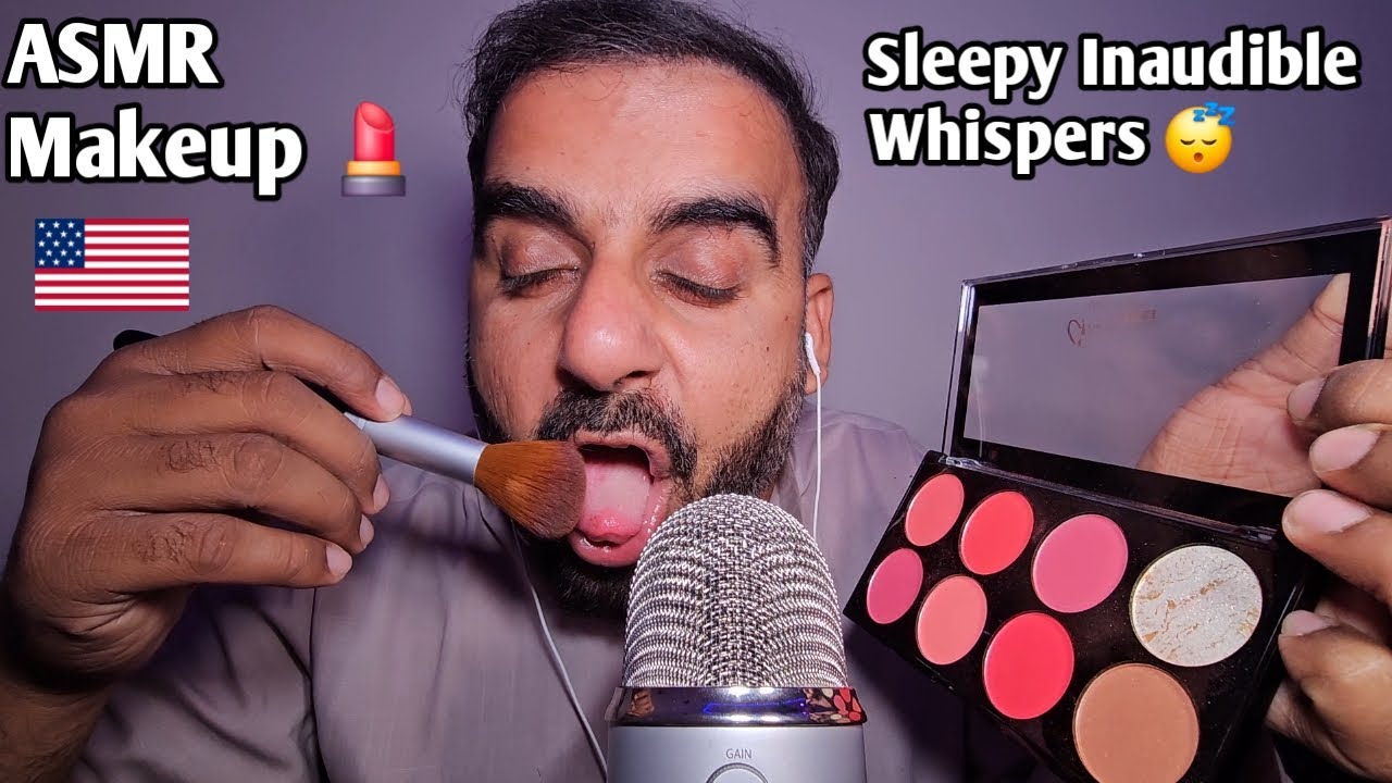 ASMR - Spit painting Your Makeup 💄 with Sleepy Inaudible Whispers 💤😴