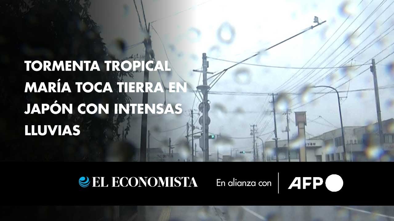 Tormenta tropical Mar&iacute;a toca tierra en Jap&oacute;n con intensas lluvias