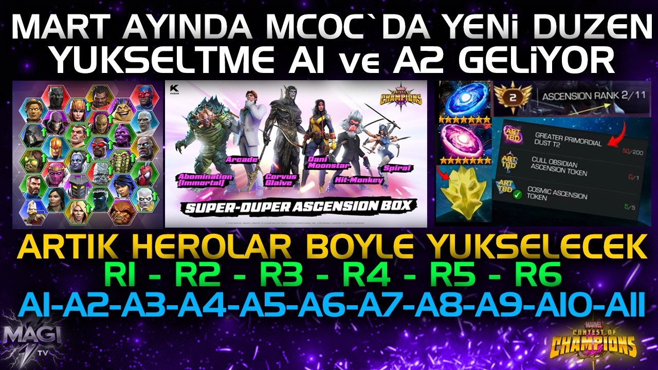 MART AYINDA MCOC'DA YENİ DÜZEN - R6 ve A11 YÜKSELTME SEVİYELERİ - MARVEL ŞAMPİYONALR TURNUVASI