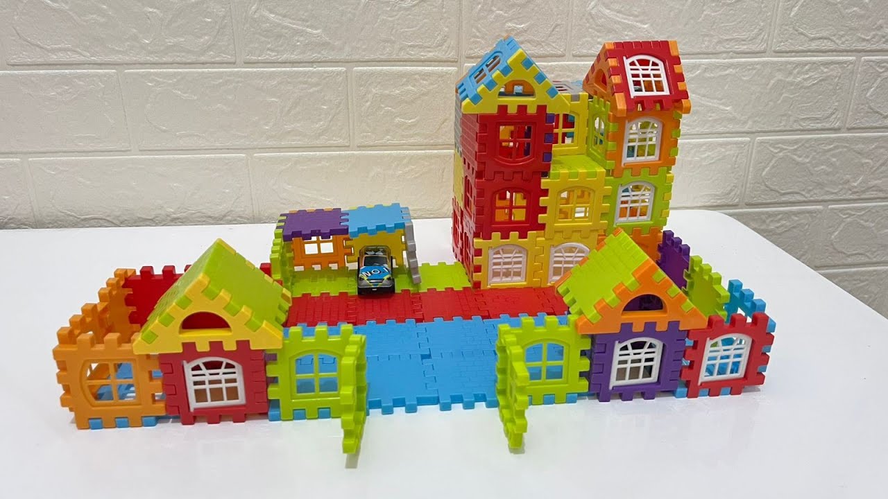 Satisfying DIY Lego House 🏡 - ASMR Building Blocks - how to make a house 🏡 and car park from blocks
