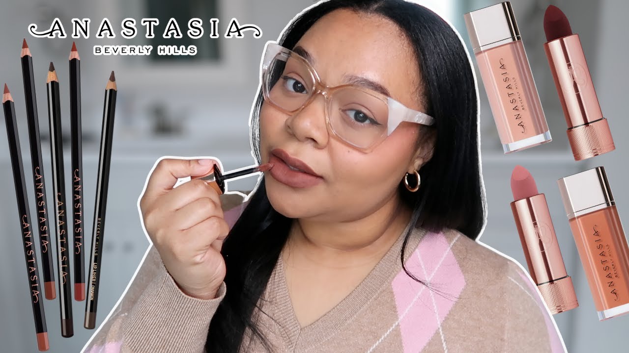 Примерка помад Anastasia Beverly Hills! Карандаши для губ, помады и бархатные свотчи.