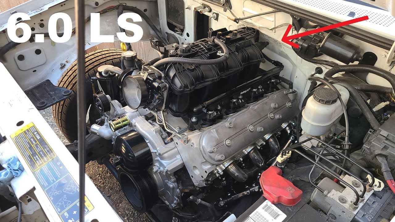 LS Swap Ford Ranger Firewall Bashing! Engine in for GOOD! Part 2