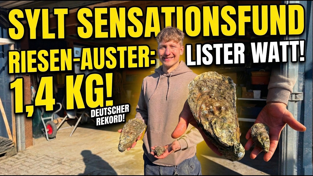 Sensationsfund auf Sylt 1,4 kg Auster