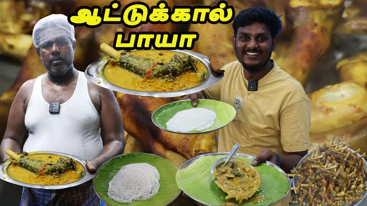 சென்னையில்  அதி காலை ஆட்டுக்கால் பாயா விருந்து |Mutton Leg Paya Feast Chennai -VlovetoR