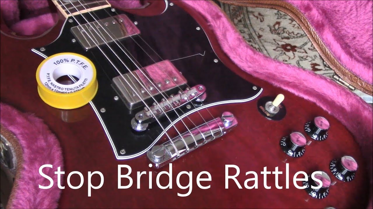 Stop Gibson bridge rattle (tune o matic) fix buzz