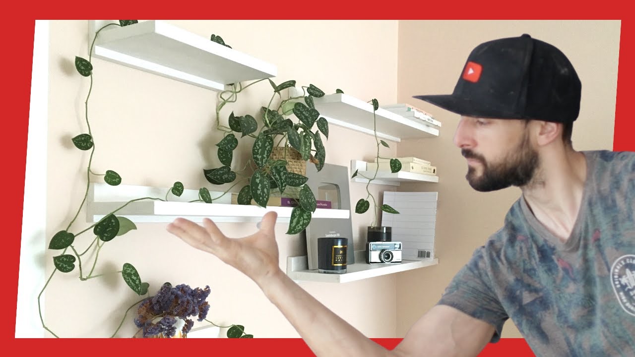 ⚠️ TRUCO para REPISAS ⚠️ ESTANTES FLOTANTES ( con tablas de PALETS ) TUTORIAL CREATIVO