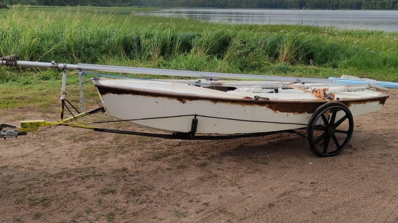 Покраска стеклопластиковой лодки  Кадет  fiberglass boat  Швертбот Кадет