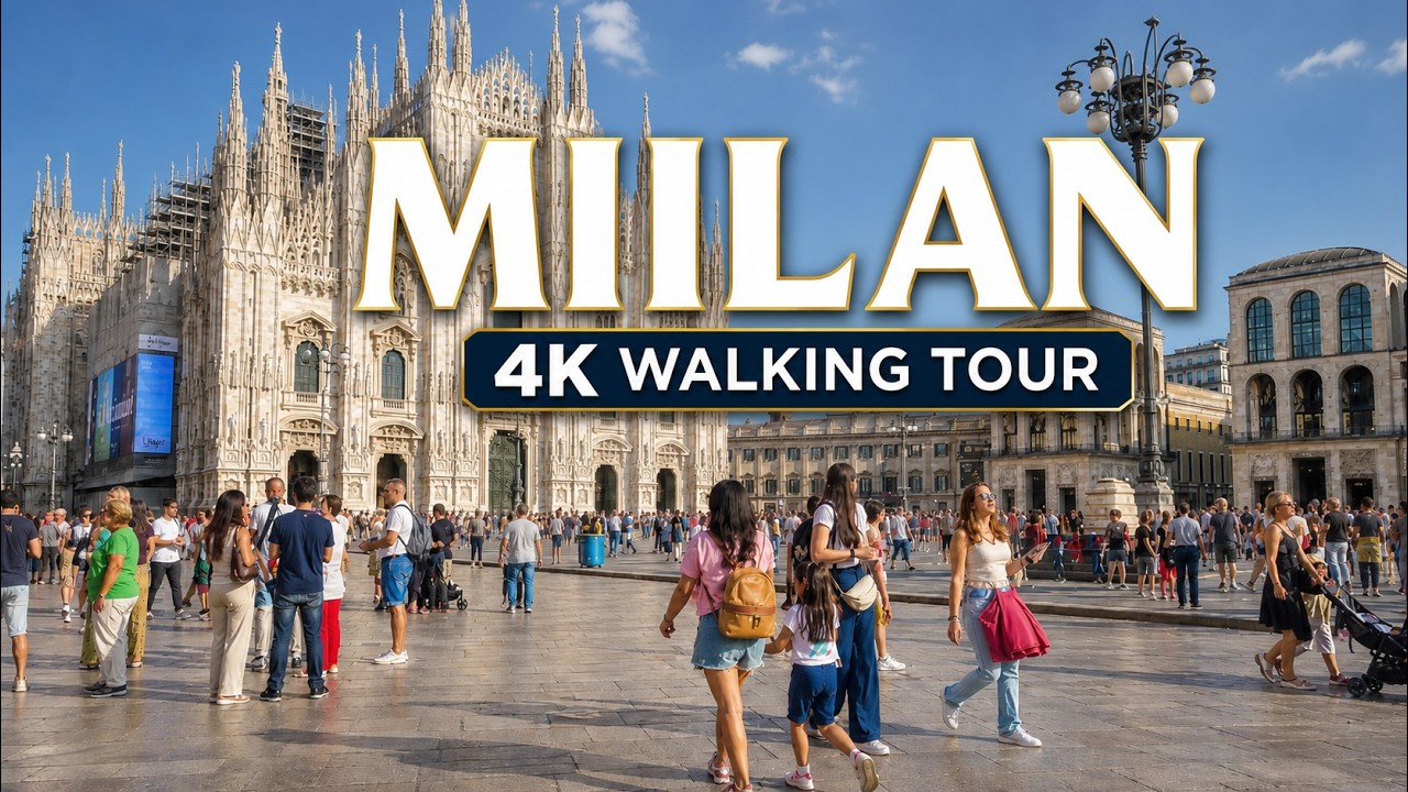 Milano Italy 🇮🇹 4K Walking Tour | Duomo, Galleria, Via Dante & Sforzesco Castle