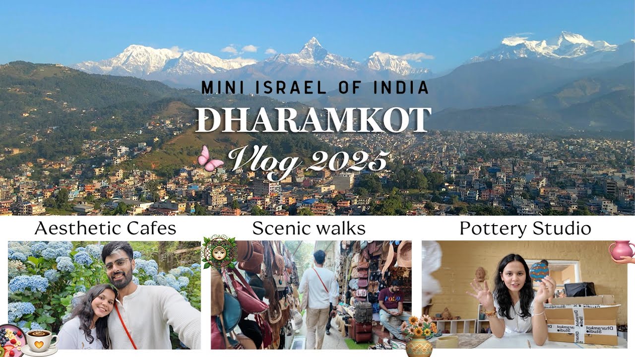 A DAY IN DHARAMKOT | AESTHETIC CAFES, SCENIC WALKS & POTTERY STUDIO IN MCLEODGANJ , DHARMSHALA 🏔️🫶🏻🐒