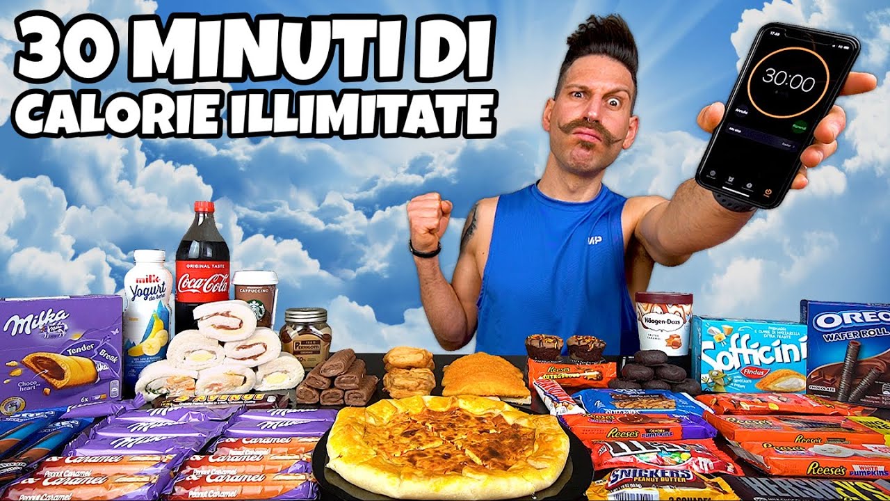 30 MINUTI DI CALORIE ILLIMITATE CHALLENGE (AMCAP) - MAN VS FOOD