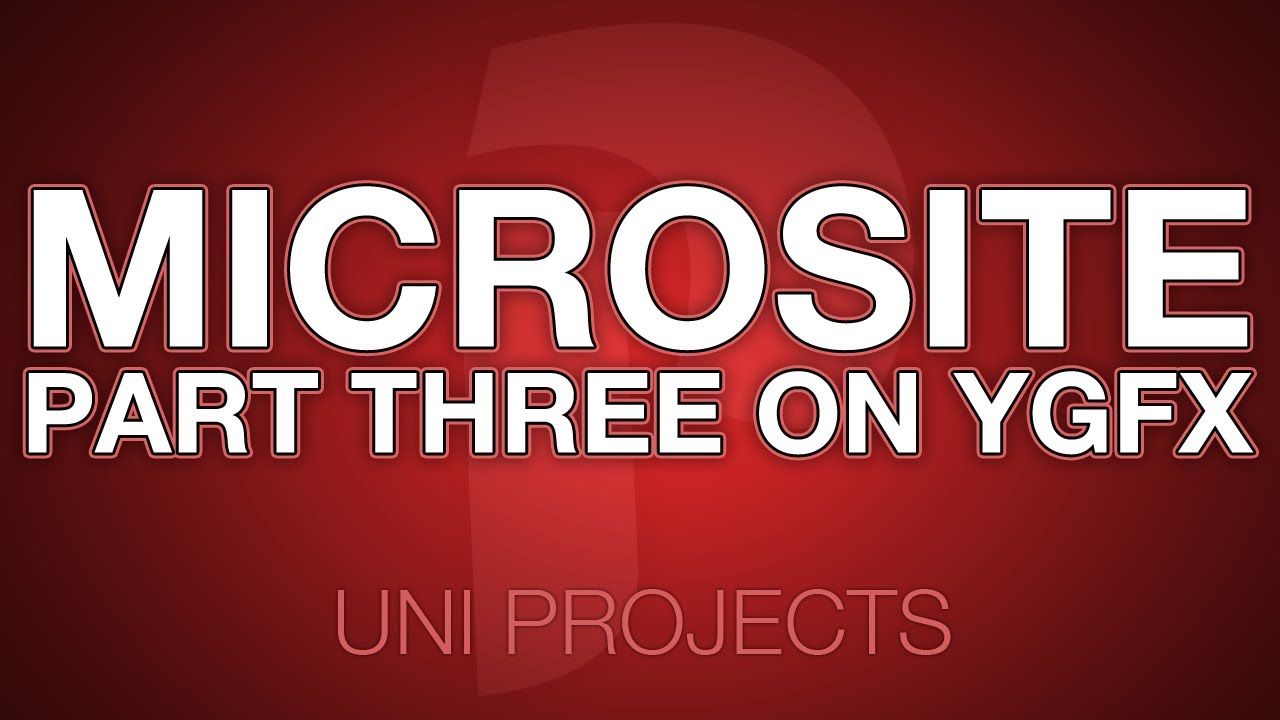 UNI GFX // Uni Projects - Microsite #3 on YeouschGFX