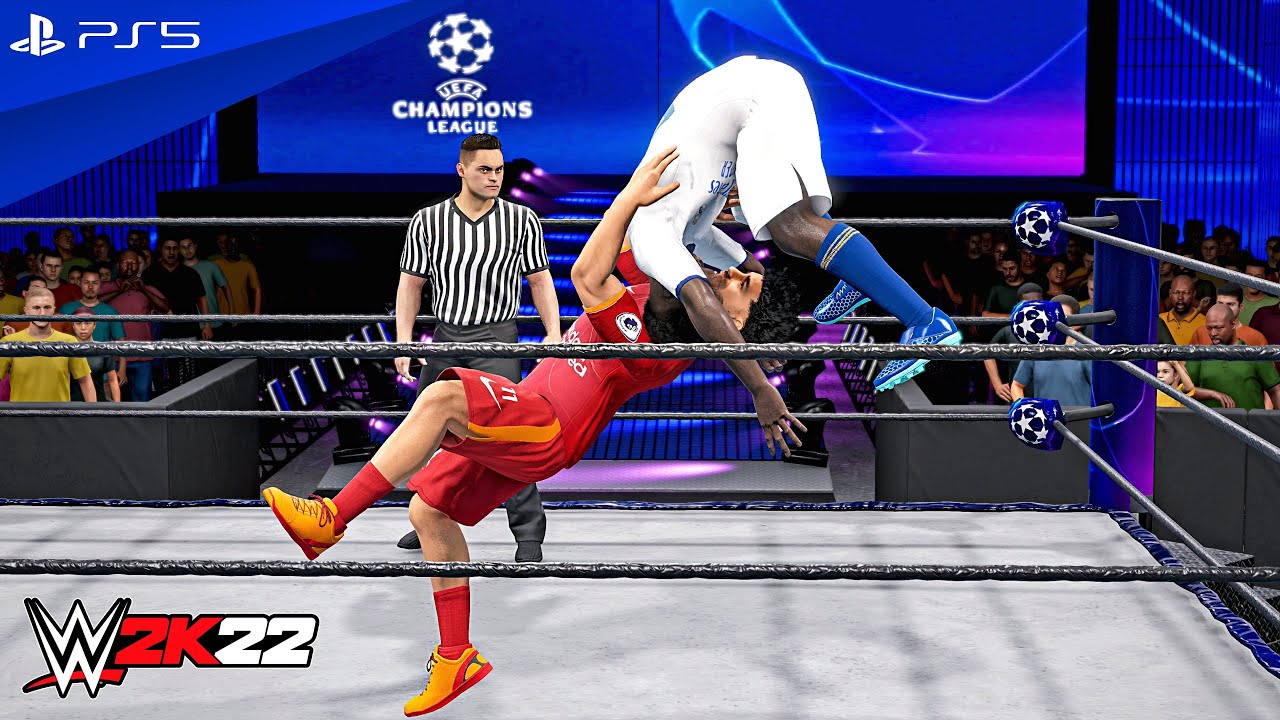 WWE 2K22 - Vinicius Jr vs. Mo Salah - Champions League Match | PS5&trade; [4K60]
