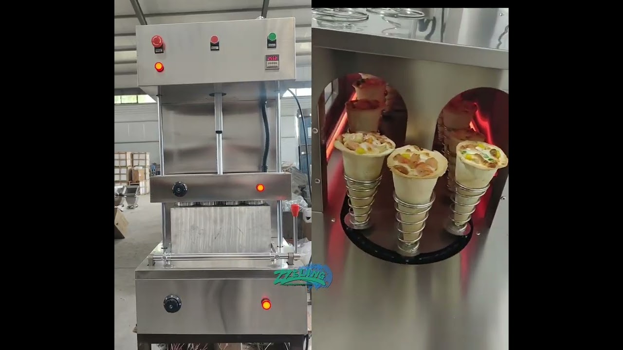 Delicious pizza cone machine and warm furnace oven