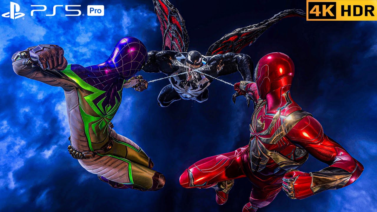 (PS5 PRO) Iron-Spider Armor joins Prowler to Fight Venom Finale | 4K HDR |