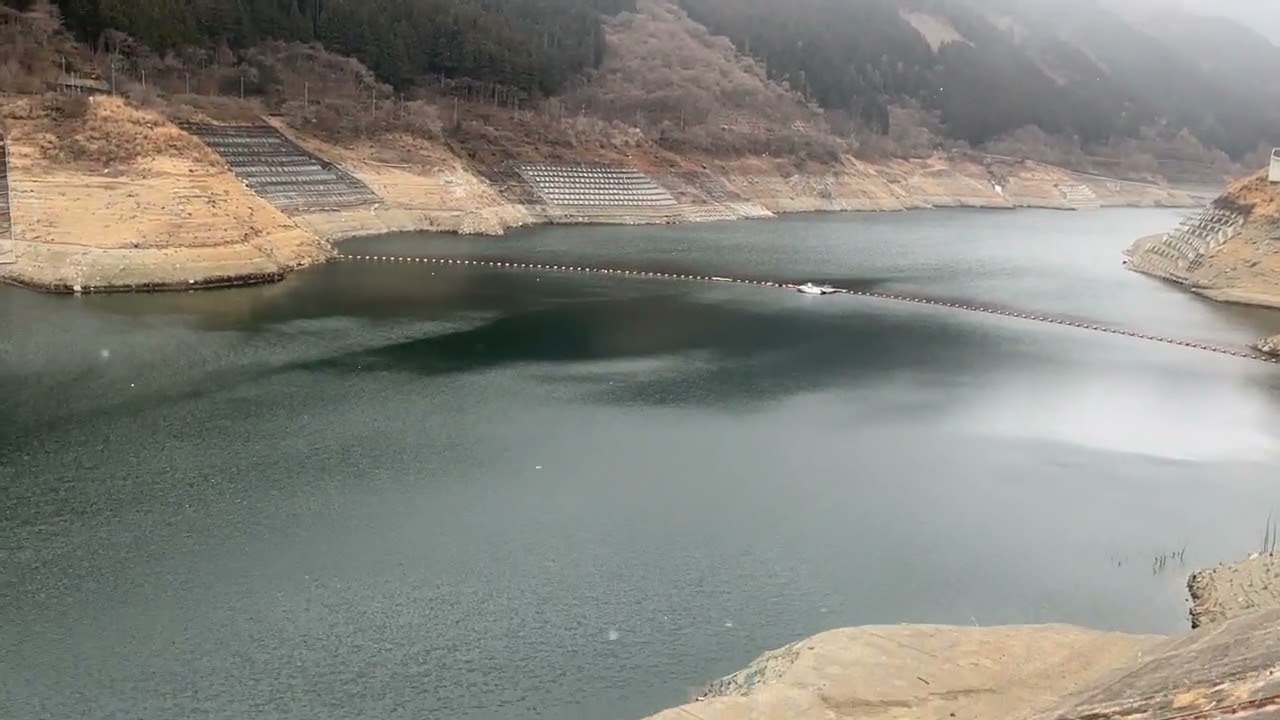 2026年2月8日　水瓶の滝沢ダムの水量はカラカラでした。早く雨降って欲しいです。#滝沢ダム