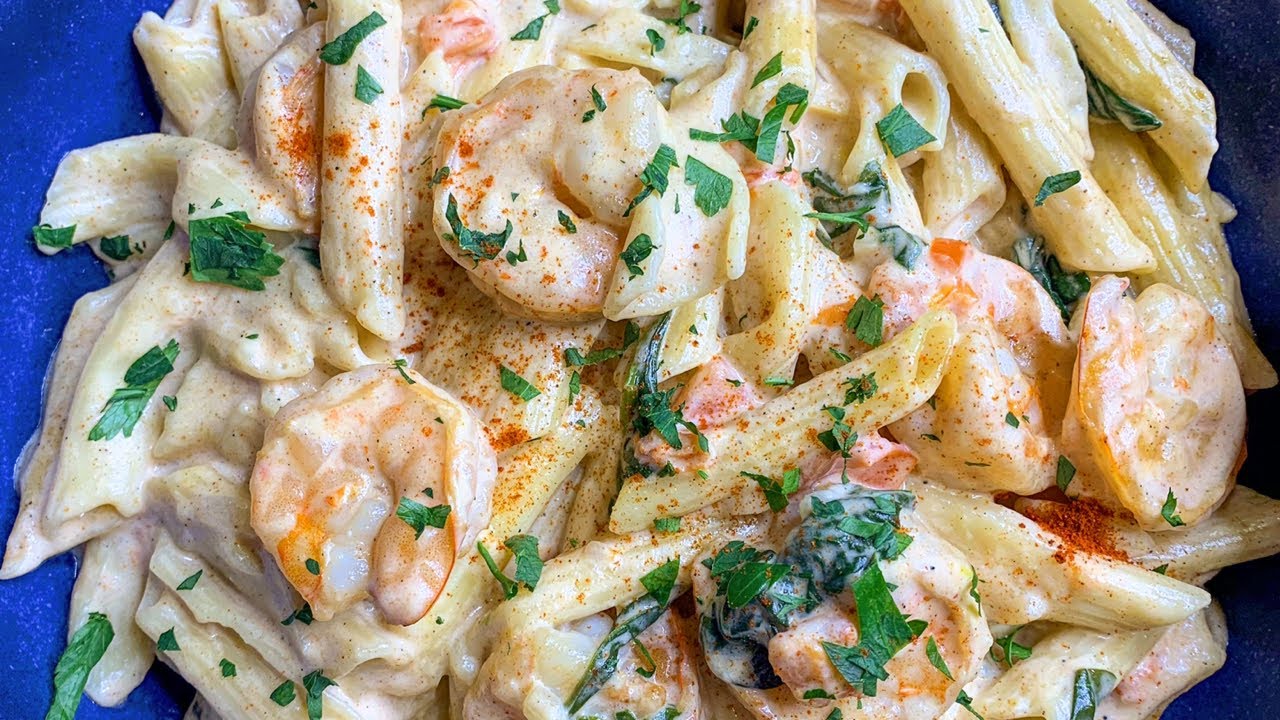 Creamy Shrimp & Spinach Pasta||