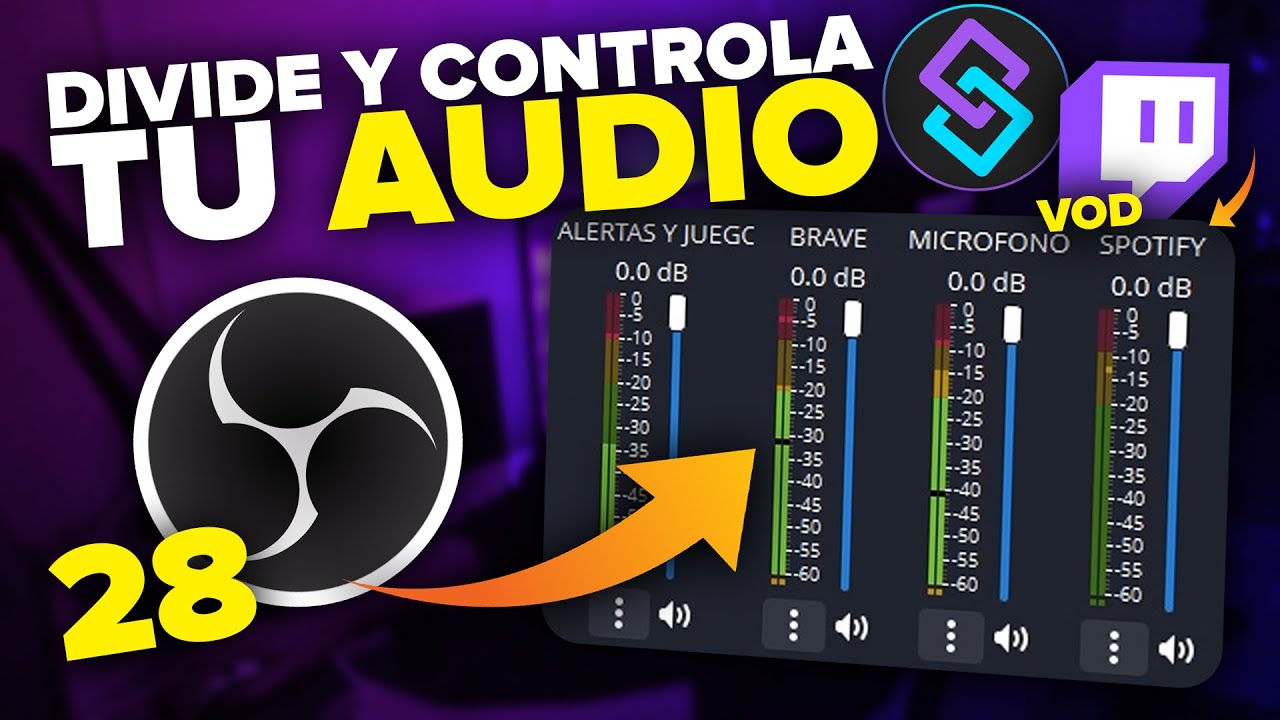 🎛🎚 COMO DIVIDIR Y CONTROLAR AUDIO EN OBS 28 | STREAMERBOT AUDIO MONITOR | TUTORIAL | UrbVic