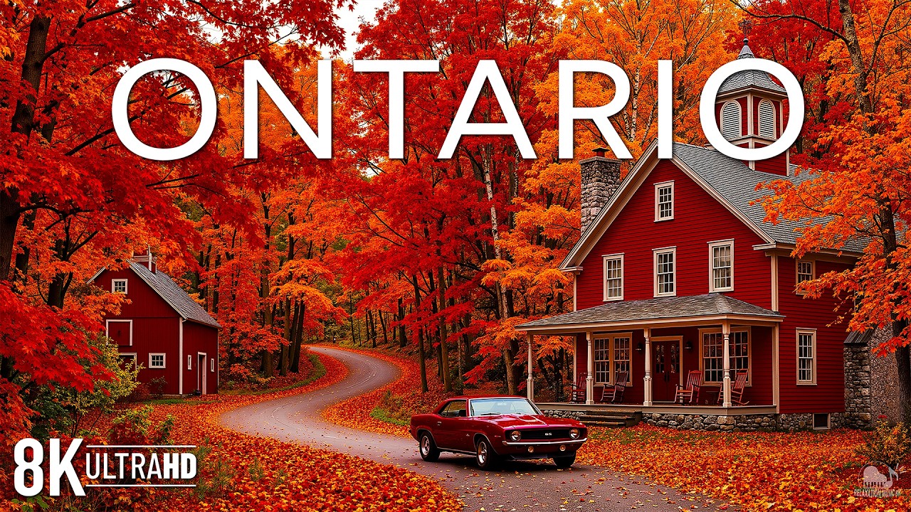 ONTARIO AUTUMN 8K UHD 🍂 Endless Maple Forests, Waterfalls & Autumn Magic | VIDEO 8K UHD