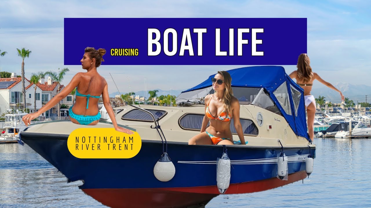 Cruising, Boat Life. Nottingham River Trent  4K.