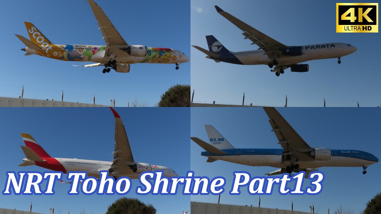 53 aircrafts in 26 min. Narita Airport 成田空港 Toho Shrine 東峰神社 Part13 Plane Spotting