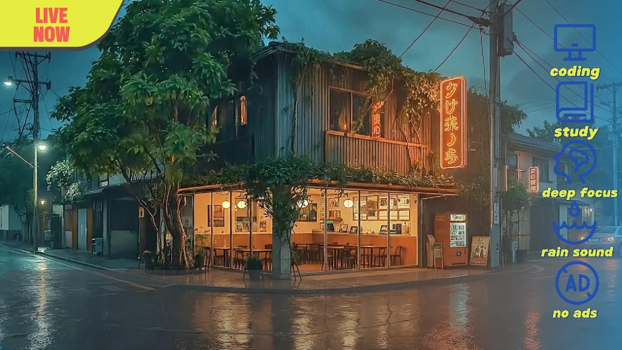 ☕ lofi coffee shop: for the days you’re surviving on caffeine & hope 🏮