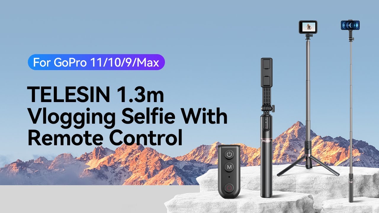 TELESIN  1.3M upgraded selfie stick with remote control
