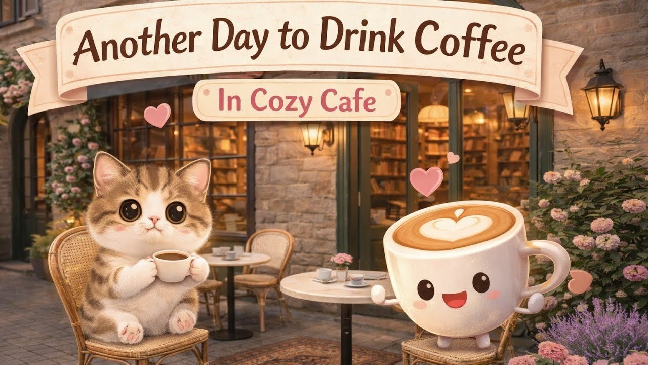 Another day to drink coffee in cozy cafe with background jazz music💕